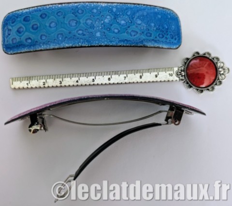 barrette emaux sur cuivre