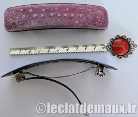 barrette emaux sur cuivre